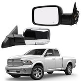 Driver Side Mirror Compatible with 2014-2018 Ram 1500,2013-2018 Ram 2500 Left Door Mirror with Power Folding, Heated Glass, Signal Light, Puddle Light, Temp sensor, Chrome Cover 12pins